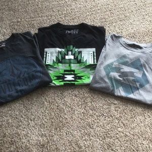 3 Skater T-Shirts (Volcom,Neff,Billabong)